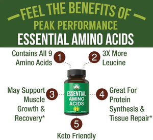 PEAK PERFORMANCE - Peak Performance All 9 Essential Amino Acids 105 Capsulas - The Red Vitamin MX - Suplementos Alimenticios - {{ shop.shopifyCountryName }}