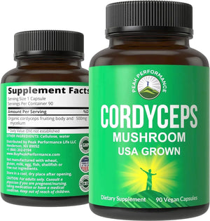 PEAK PERFORMANCE - Peak Performance Cordyceps Mushroom 90 Capsulas - The Red Vitamin MX - Suplementos Alimenticios - {{ shop.shopifyCountryName }}