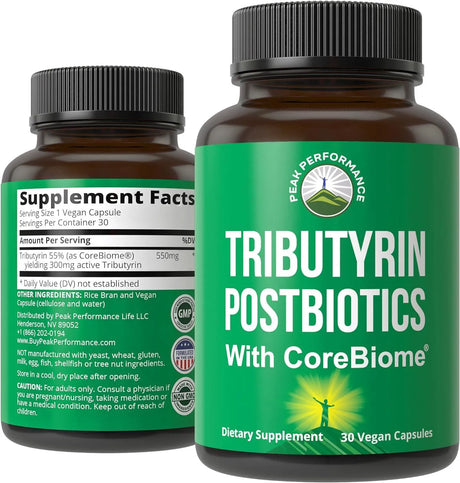 PEAK PERFORMANCE - Peak Performance CoreBiome Tributyrin Postbiotic 30 Capsulas - The Red Vitamin MX - Suplementos Alimenticios - {{ shop.shopifyCountryName }}