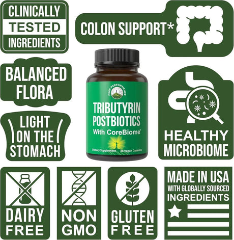 PEAK PERFORMANCE - Peak Performance CoreBiome Tributyrin Postbiotic 30 Capsulas - The Red Vitamin MX - Suplementos Alimenticios - {{ shop.shopifyCountryName }}