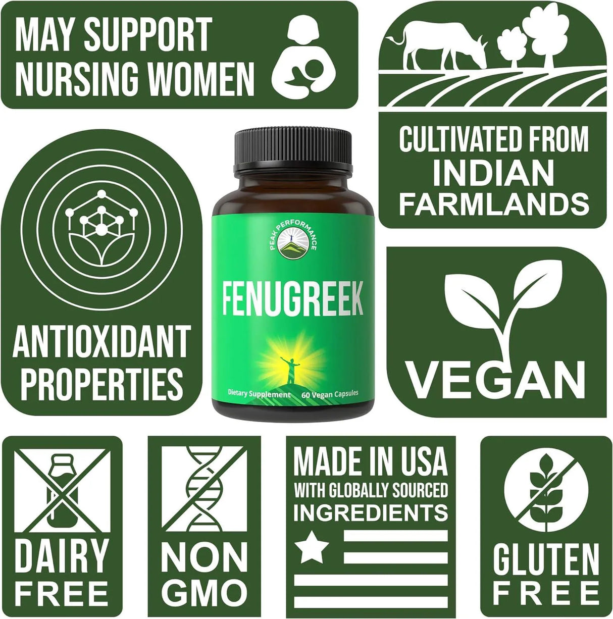 PEAK PERFORMANCE - Peak Performance Fenugreek 60 Capsulas - The Red Vitamin MX - Suplementos Alimenticios - {{ shop.shopifyCountryName }}