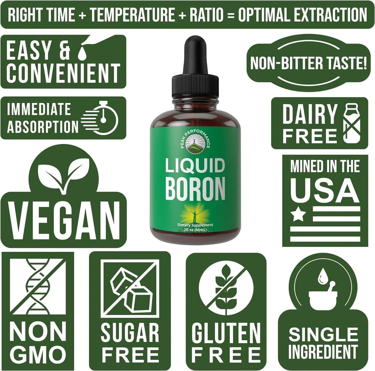 PEAK PERFORMANCE - Peak Performance Liquid Boron 60Ml. - The Red Vitamin MX - Suplementos Alimenticios - {{ shop.shopifyCountryName }}