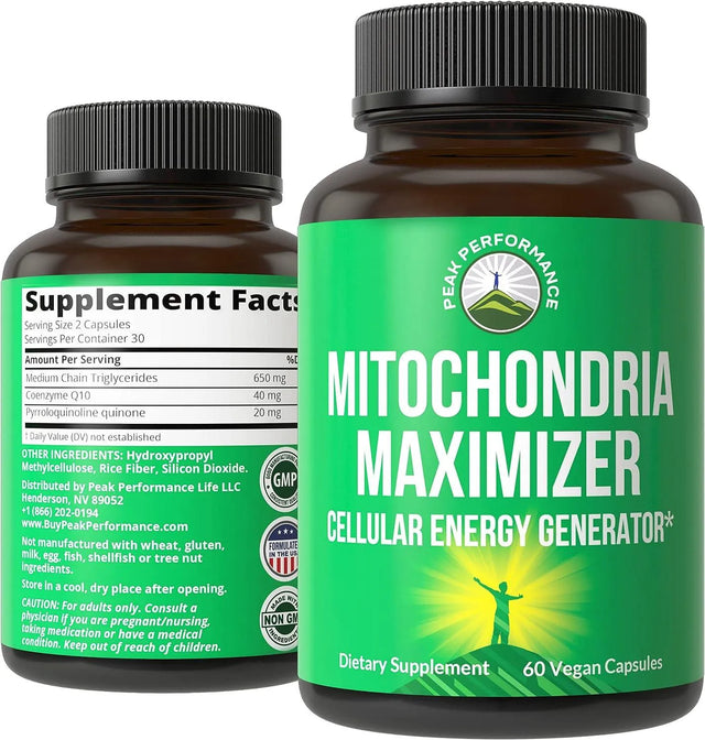 PEAK PERFORMANCE - Peak Performance Mitochondria Maximizer with CoQ10 and Active PQQ 60 Capsulas - The Red Vitamin MX - Suplementos Alimenticios - {{ shop.shopifyCountryName }}