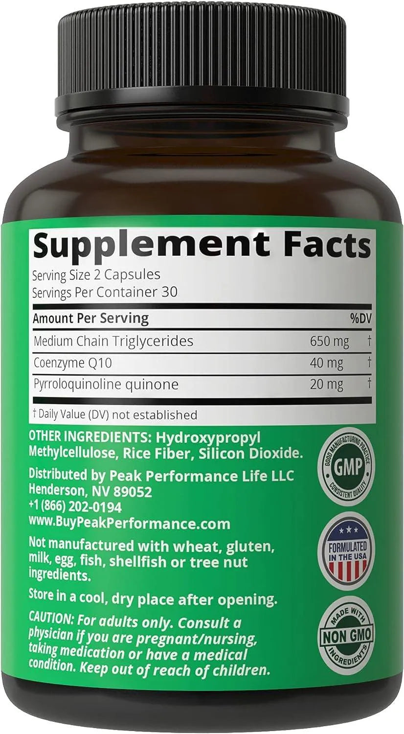 PEAK PERFORMANCE - Peak Performance Mitochondria Maximizer with CoQ10 and Active PQQ 60 Capsulas - The Red Vitamin MX - Suplementos Alimenticios - {{ shop.shopifyCountryName }}