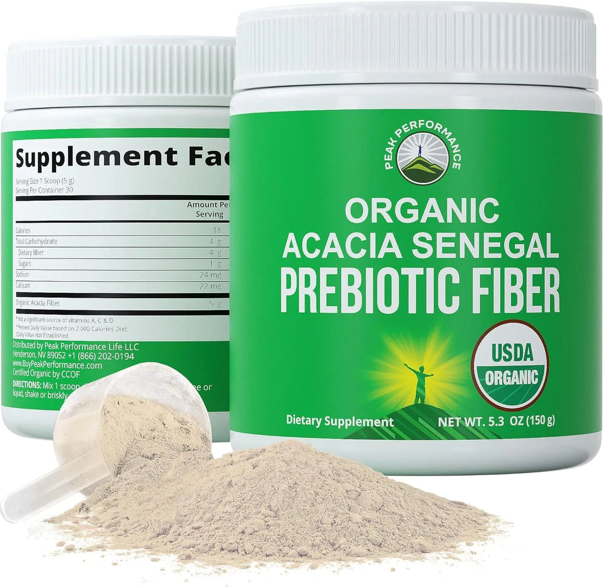 PEAK PERFORMANCE - Peak Performance Organic Acacia Senegal Prebiotic Fiber Powder 150Gr. - The Red Vitamin MX - Suplementos Alimenticios - {{ shop.shopifyCountryName }}