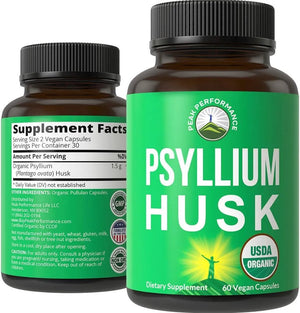 PEAK PERFORMANCE - Peak Performance Organic Psyllium Husk 60 Capsulas - The Red Vitamin MX - Suplementos Alimenticios - {{ shop.shopifyCountryName }}