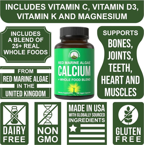 PEAK PERFORMANCE - Peak Performance Plant Based Calcium 120 Capsulas - The Red Vitamin MX - Suplementos Alimenticios - {{ shop.shopifyCountryName }}