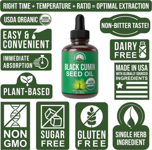 PEAK PERFORMANCE - Peak Performance USDA Organic Black Seed Oil Liquid Drops 2 Fl.Oz. - The Red Vitamin MX - Suplementos Alimenticios - {{ shop.shopifyCountryName }}