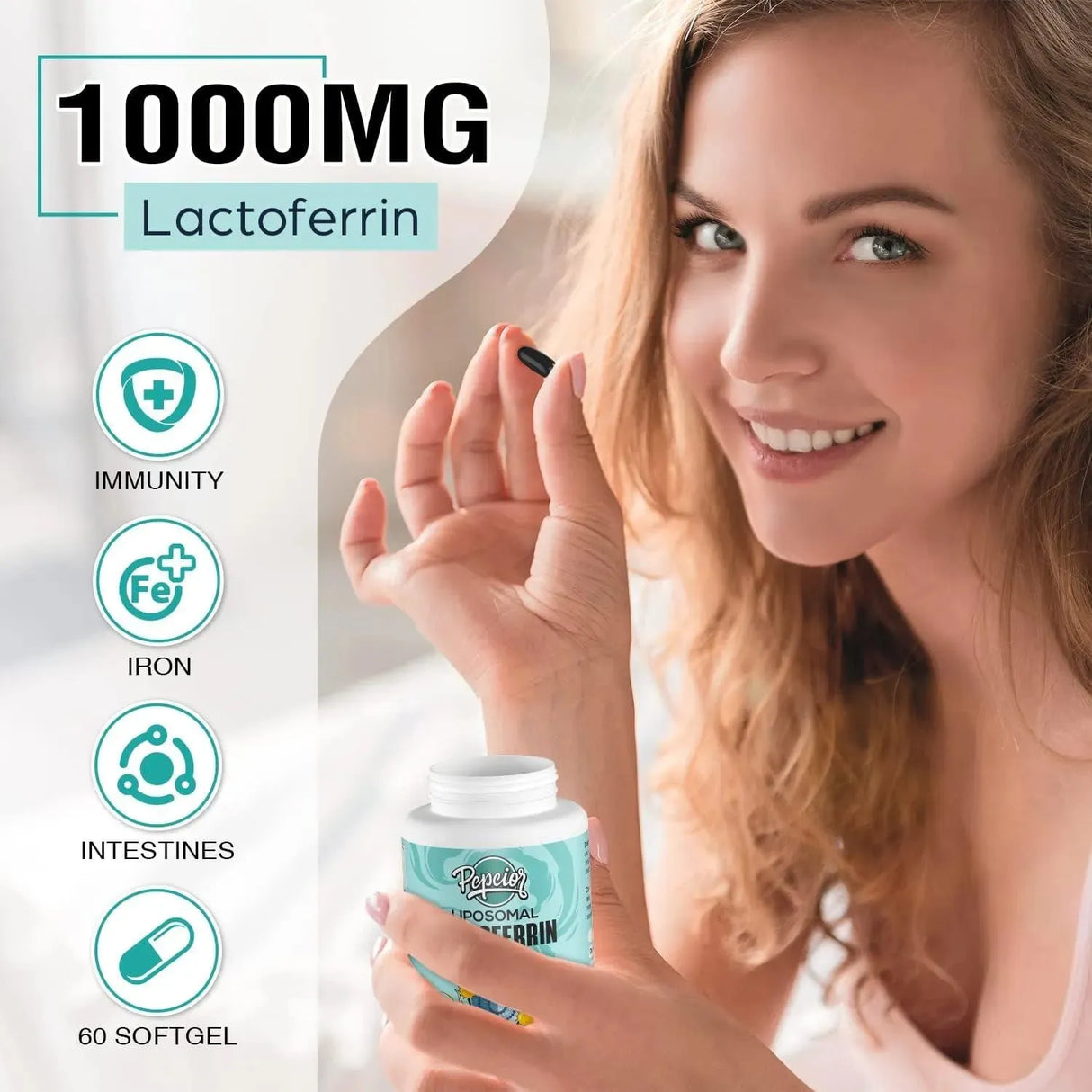 PEPEIOR - Pepeior Liposomal Lactoferrin 1000Mg. 60 Capsulas Blandas 3 Pack - The Red Vitamin MX - Suplementos Alimenticios - {{ shop.shopifyCountryName }}