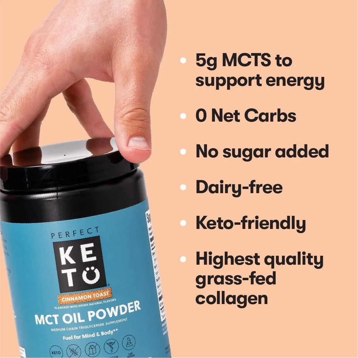 PERFECT KETO - Perfect Keto MCT Oil C8 Powder Vanilla 320Gr. - The Red Vitamin MX - Suplementos Alimenticios - {{ shop.shopifyCountryName }}