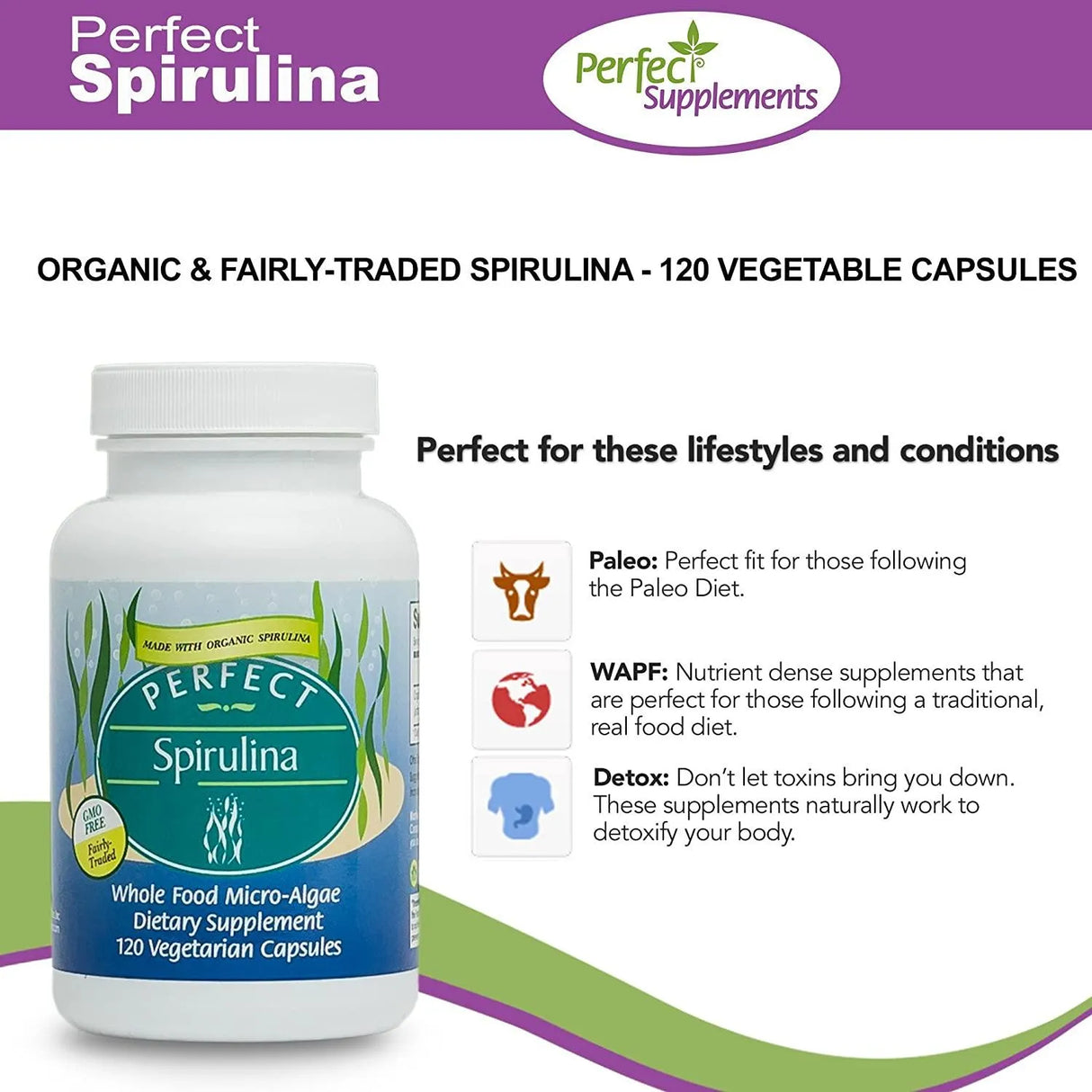 PERFECT SUPPLEMENTS - Perfect Supplements Spirulina 120 Capsulas - The Red Vitamin MX - Suplementos Alimenticios - {{ shop.shopifyCountryName }}