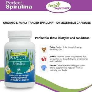 PERFECT SUPPLEMENTS - Perfect Supplements Spirulina 120 Capsulas - The Red Vitamin MX - Suplementos Alimenticios - {{ shop.shopifyCountryName }}