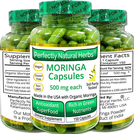 PERFECTLY NATURAL HERBS - Perfectly Natural Herbs Moringa 150 Capsulas - The Red Vitamin MX - Suplementos Alimenticios - {{ shop.shopifyCountryName }}