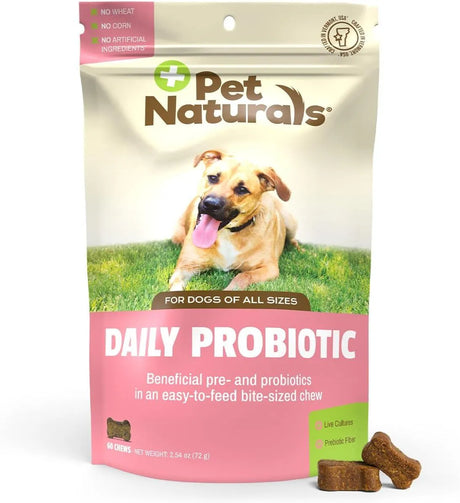 PET NATURALS - Pet Naturals Daily Probiotic for Dogs 60 Masticables - The Red Vitamin MX - Probióticos Para Perros - {{ shop.shopifyCountryName }}