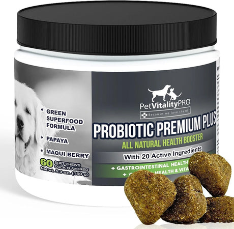 PETVITALITYPRO - PetVitalityPRO Probiotics for Dogs with Natural Digestive Enzymes 60 Masticables - The Red Vitamin MX - Probióticos Para Perros - {{ shop.shopifyCountryName }}