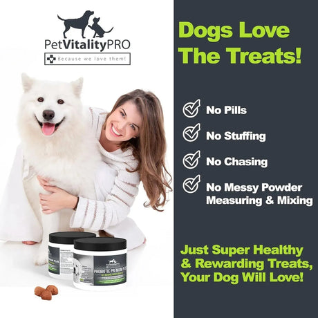 PETVITALITYPRO - PetVitalityPRO Probiotics for Dogs with Natural Digestive Enzymes 60 Masticables - The Red Vitamin MX - Probióticos Para Perros - {{ shop.shopifyCountryName }}