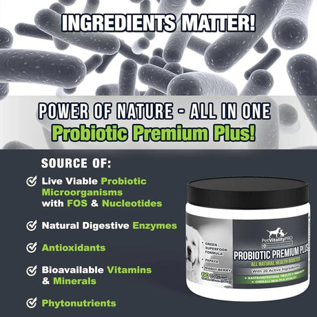PETVITALITYPRO - PetVitalityPRO Probiotics for Dogs with Natural Digestive Enzymes 60 Masticables - The Red Vitamin MX - Probióticos Para Perros - {{ shop.shopifyCountryName }}
