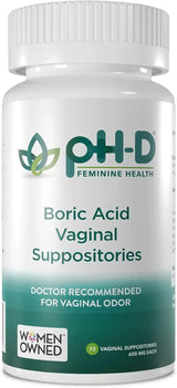 PH-D FEMININE HEALTH SUPPORT - pH-D Feminine Health 600Mg. Boric Acid Suppositories 72 Supositorios - The Red Vitamin MX - Supositorios De Ácido Bórico - {{ shop.shopifyCountryName }}