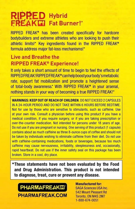 PHARMAFREAK - Pharmafreak Ripped Freak Hybrid Fat Burner 60 Capsulas - The Red Vitamin MX - Suplementos Alimenticios - {{ shop.shopifyCountryName }}