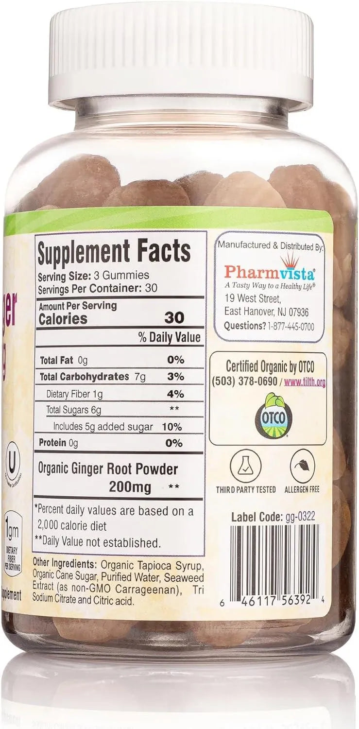 PHARMVISTA - Pharmvista Organic Ginger Gummies 200Mg. 90 Gomitas - The Red Vitamin MX - Suplementos Alimenticios - {{ shop.shopifyCountryName }}