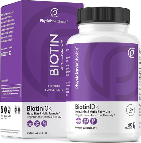 PHYSICIAN'S CHOICE - Physician's CHOICE Biotin 10000 mcg 60 Capsulas - The Red Vitamin MX - Suplementos Alimenticios - {{ shop.shopifyCountryName }}