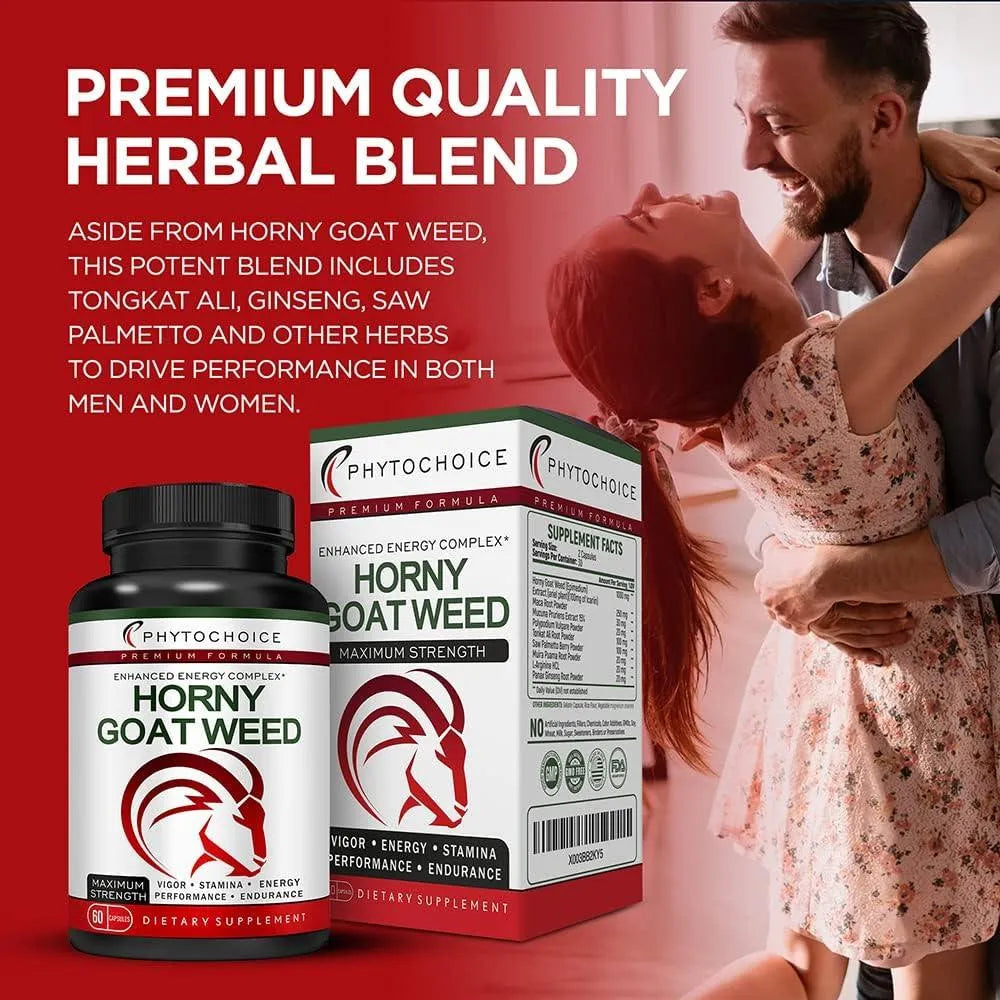 PHYTOCHOICE - PHYTOCHOICE Horny Goat Weed Extract Herbal Complex 60 Capsulas - The Red Vitamin MX - Suplementos Alimenticios - {{ shop.shopifyCountryName }}