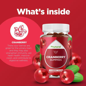 PHYTORAL - Phytoral Extra Strength Cranberry Gummies for Women 1000Mg. 120 Gomitas - The Red Vitamin MX - Suplementos Alimenticios - {{ shop.shopifyCountryName }}