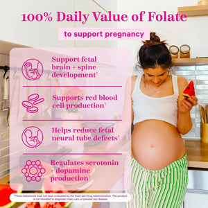PINK STORK - Pink Stork Folate: Methyl Folate 60 Capsulas - The Red Vitamin MX - Suplementos Alimenticios - {{ shop.shopifyCountryName }}