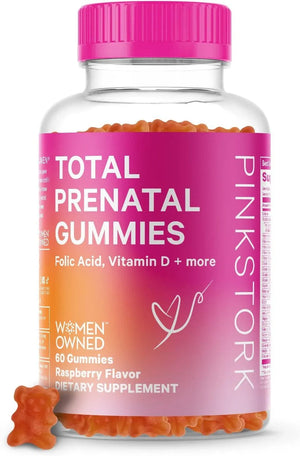 PINK STORK - Pink Stork Total Prenatal Vitamin Gummies with Folic Acid 60 Gomitas - The Red Vitamin MX - Suplementos Alimenticios - {{ shop.shopifyCountryName }}