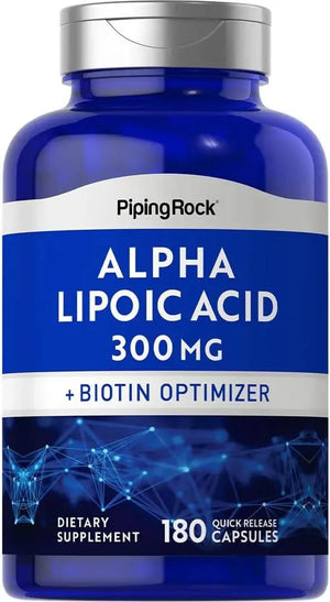 PIPING ROCK - Piping Rock Alpha Lipoic Acid 300Mg. 180 Capsulas - The Red Vitamin MX - Suplementos Alimenticios - {{ shop.shopifyCountryName }}