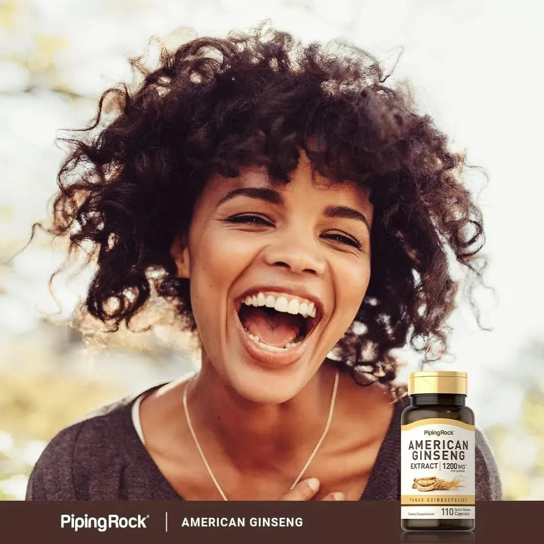 PIPING ROCK - Piping Rock American Ginseng 1200Mg. 110 Capsulas - The Red Vitamin MX - Suplementos Alimenticios - {{ shop.shopifyCountryName }}