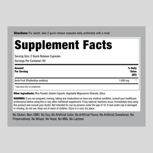 PIPING ROCK - Piping Rock Amla Fruit 1000Mg. 120 Capsulas - The Red Vitamin MX - Suplementos Alimenticios - {{ shop.shopifyCountryName }}