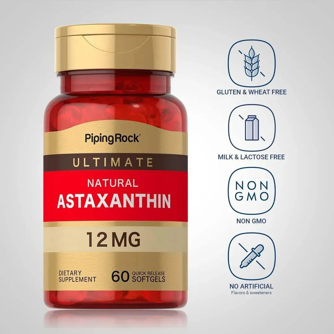 PIPING ROCK - Piping Rock Astaxanthin 12Mg. 60 Capsulas Blandas - The Red Vitamin MX - Suplementos Alimenticios - {{ shop.shopifyCountryName }}