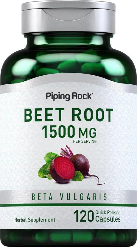 PIPING ROCK - Piping Rock Beet Root 1500Mg. 120 Capsulas - The Red Vitamin MX - Suplementos Alimenticios - {{ shop.shopifyCountryName }}