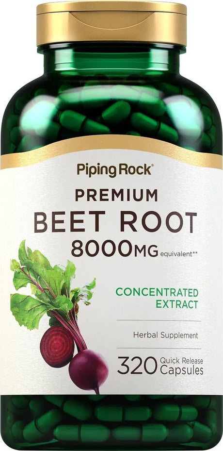 PIPING ROCK - Piping Rock Beet Root 8000Mg. 320 Capsulas - The Red Vitamin MX - Suplementos Alimenticios - {{ shop.shopifyCountryName }}