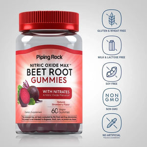 PIPING ROCK - Piping Rock Beet Root Gummies 60 Gomitas - The Red Vitamin MX - Suplementos Alimenticios - {{ shop.shopifyCountryName }}