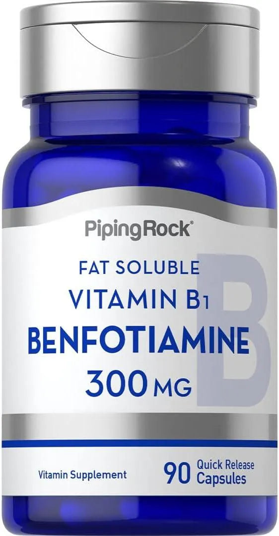 PIPING ROCK - Piping Rock Benfotiamine 300Mg. 90 Capsulas - The Red Vitamin MX - Suplementos Alimenticios - {{ shop.shopifyCountryName }}