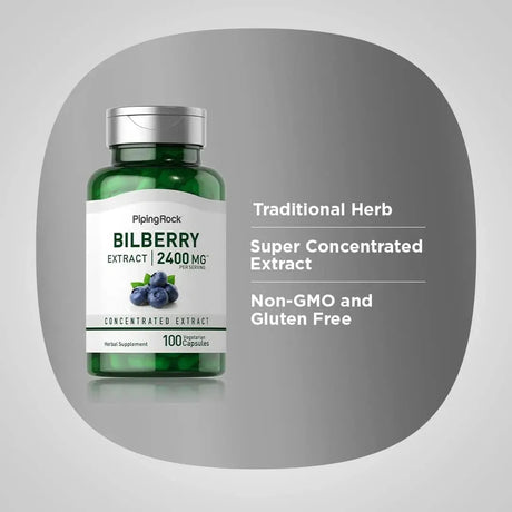 PIPING ROCK - Piping Rock Bilberry Extract 2400Mg. 200 Capsulas - The Red Vitamin MX - Suplementos Alimenticios - {{ shop.shopifyCountryName }}