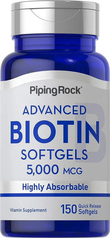 PIPING ROCK - Piping Rock Biotin 5000 mcg 150 Capsulas Blandas - The Red Vitamin MX - Suplementos Alimenticios - {{ shop.shopifyCountryName }}