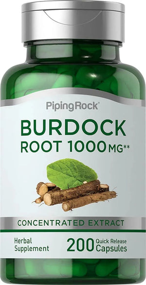 PIPING ROCK - Piping Rock Burdock Root 1000Mg. 200 Capsulas - The Red Vitamin MX - Suplementos Alimenticios - {{ shop.shopifyCountryName }}