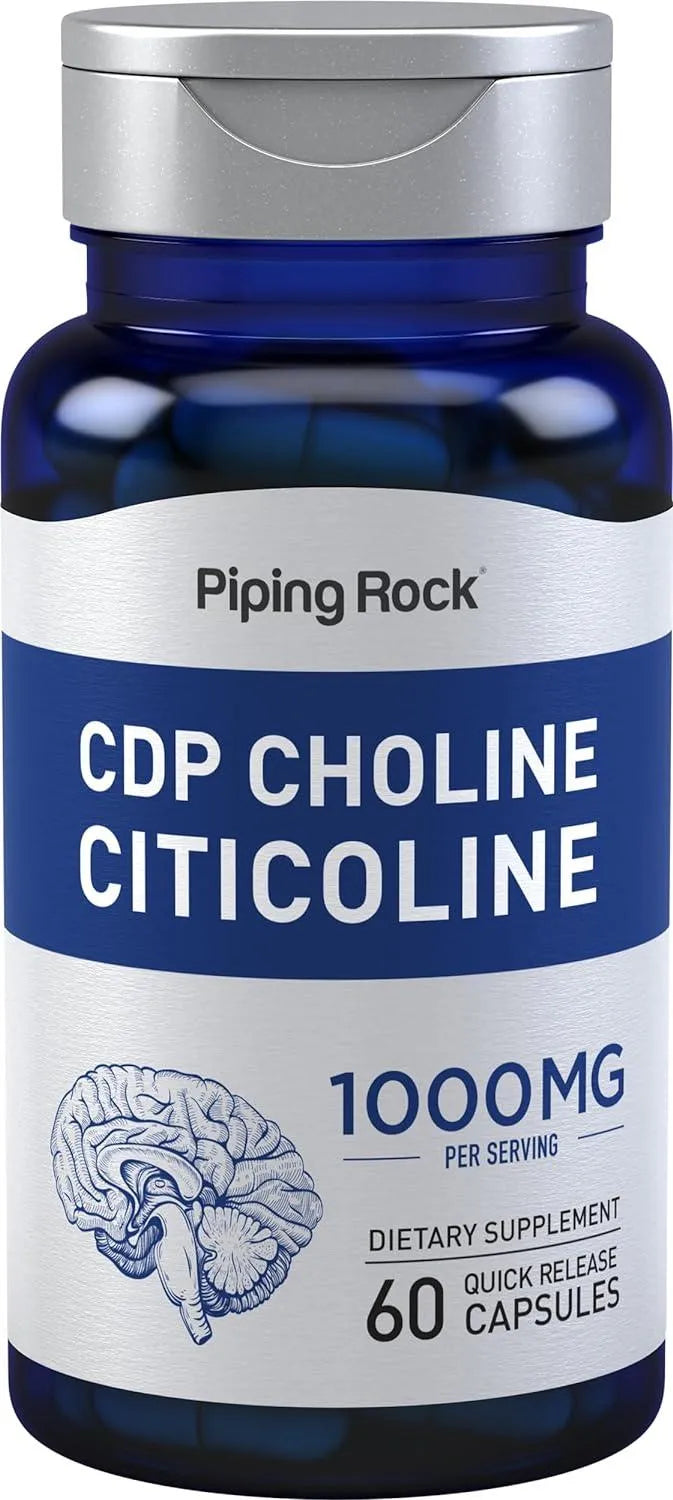 PIPING ROCK - Piping Rock CDP Choline Citicoline 1000Mg. 60 Capsulas - The Red Vitamin MX - Suplementos Alimenticios - {{ shop.shopifyCountryName }}