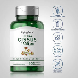 PIPING ROCK - Piping Rock Cissus Quadrangularis 1800Mg. 200 Capsulas - The Red Vitamin MX - Suplementos Alimenticios - {{ shop.shopifyCountryName }}