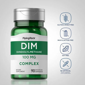 PIPING ROCK - Piping Rock DIM Supplement 100Mg. 90 Capsulas - The Red Vitamin MX - Suplementos Alimenticios - {{ shop.shopifyCountryName }}