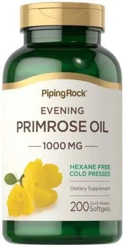 PIPING ROCK - Piping Rock Evening Primrose Oil Capsules 1000Mg. 200 Capsulas Blandas - The Red Vitamin MX - Suplementos Alimenticios - {{ shop.shopifyCountryName }}