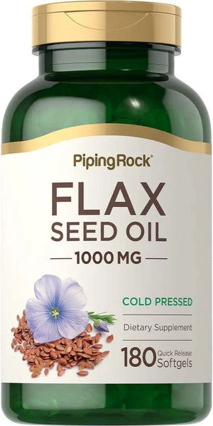 PIPING ROCK - Piping Rock Flaxseed Oil 1000Mg 180 Capsulas Blandas - The Red Vitamin MX - Suplementos Alimenticios - {{ shop.shopifyCountryName }}