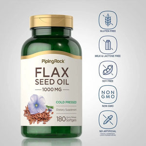 PIPING ROCK - Piping Rock Flaxseed Oil 1000Mg 180 Capsulas Blandas - The Red Vitamin MX - Suplementos Alimenticios - {{ shop.shopifyCountryName }}