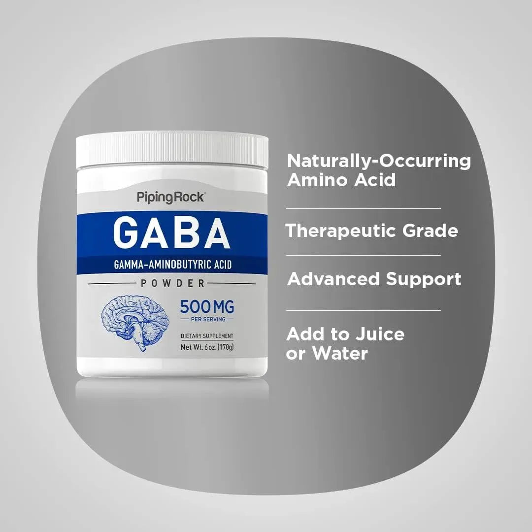 PIPING ROCK - Piping Rock GABA Powder 500Mg. 170Gr. - The Red Vitamin MX - Suplementos Alimenticios - {{ shop.shopifyCountryName }}