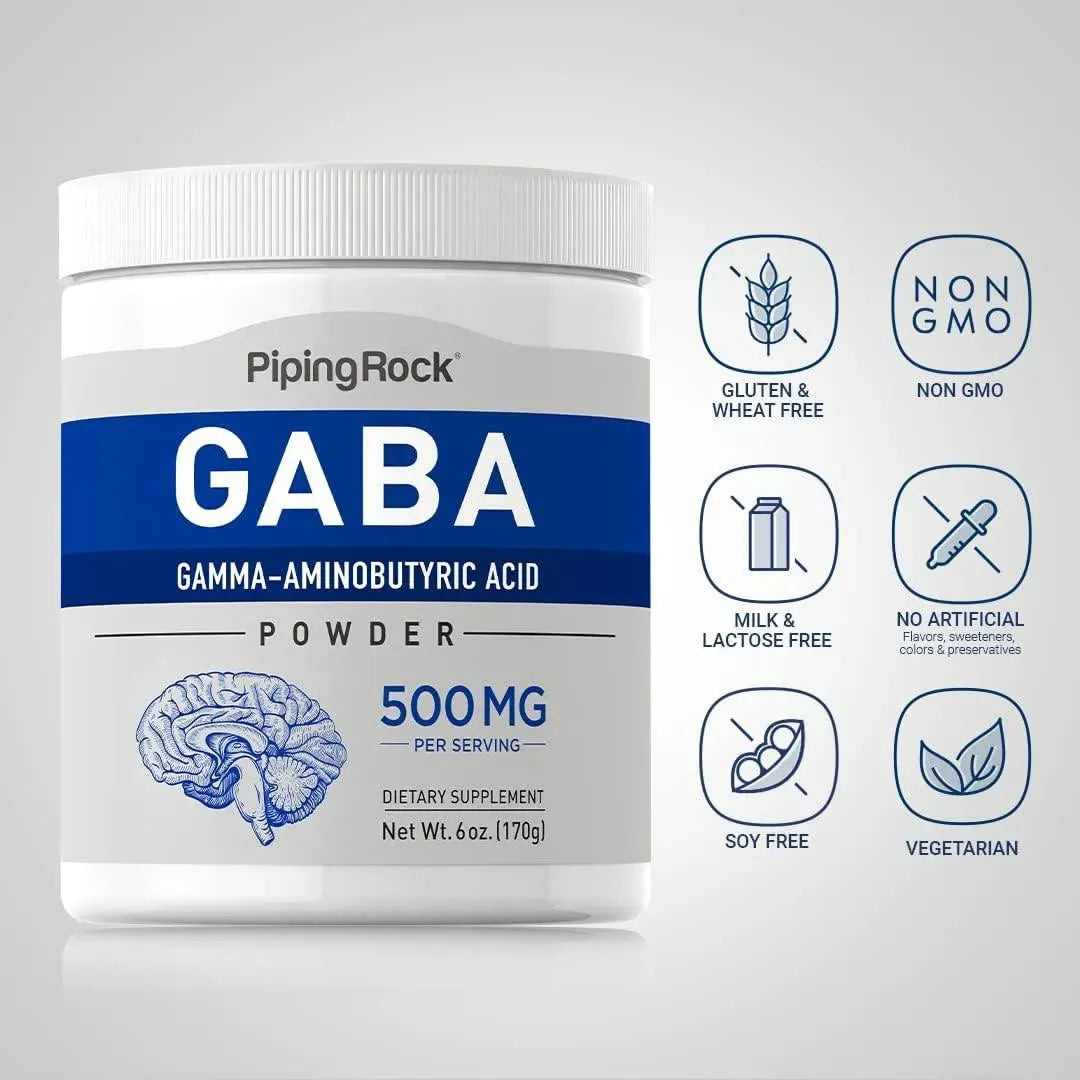 PIPING ROCK - Piping Rock GABA Powder 500Mg. 170Gr. - The Red Vitamin MX - Suplementos Alimenticios - {{ shop.shopifyCountryName }}