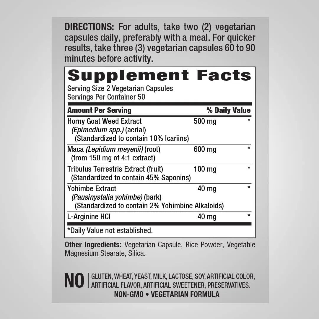 PIPING ROCK - Piping Rock Horny Goat Weed Complex 100 Capsulas - The Red Vitamin MX - Suplementos Alimenticios - {{ shop.shopifyCountryName }}