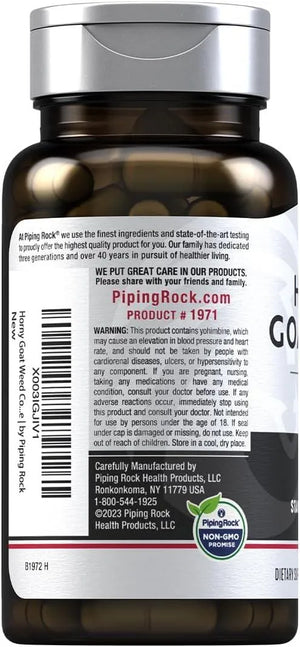 PIPING ROCK - Piping Rock Horny Goat Weed Complex 100 Capsulas - The Red Vitamin MX - Suplementos Alimenticios - {{ shop.shopifyCountryName }}